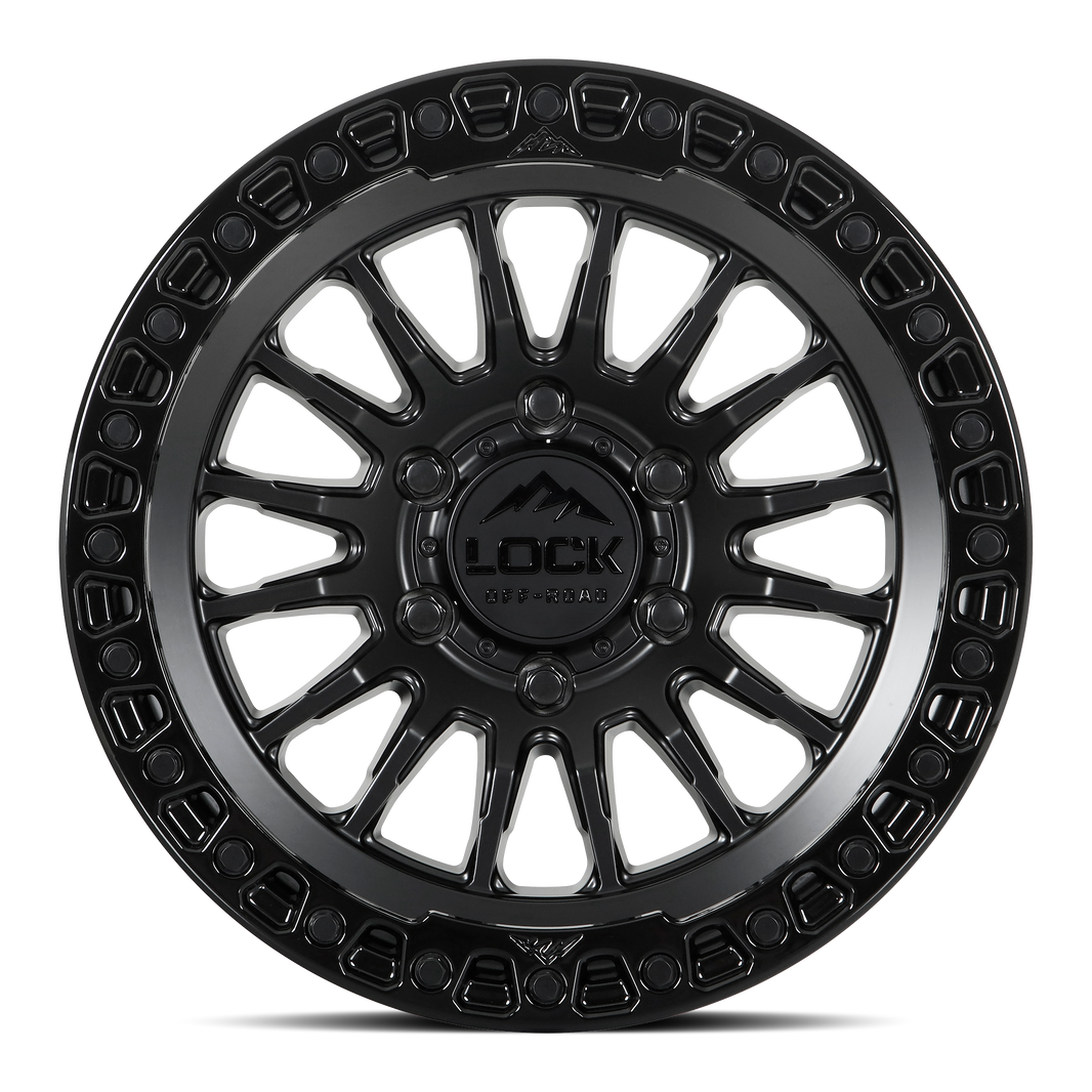 Grit Matte Black Gloss Ring Wheel | Lock Off-Road – Lock Off-Road Wheels