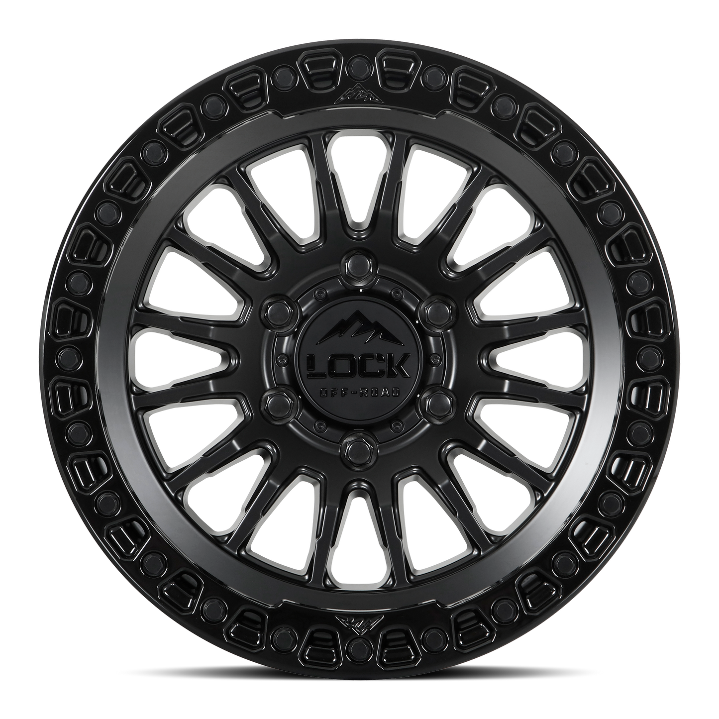 GRIT- MATTE BLACK W GLOSS BLACK RING