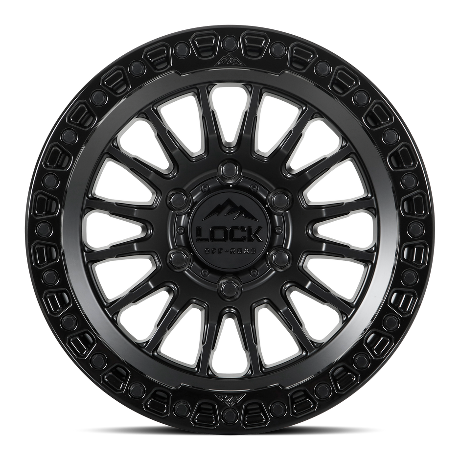 Grit Matte Black Gloss Ring Wheel | Lock Off-Road – Lock Off-Road Wheels
