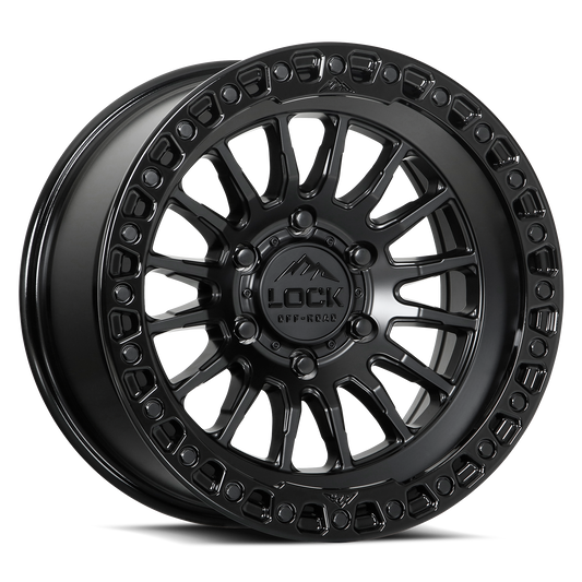 GRIT- MATTE BLACK W GLOSS BLACK RING