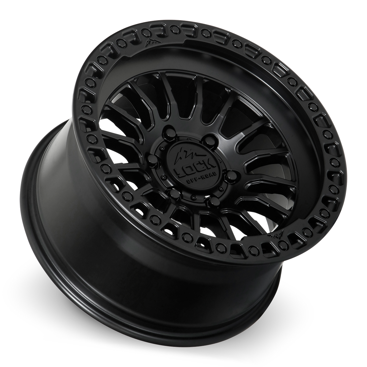 GRIT- MATTE BLACK W MATTE BLACK RING – Lock Off-Road Wheels