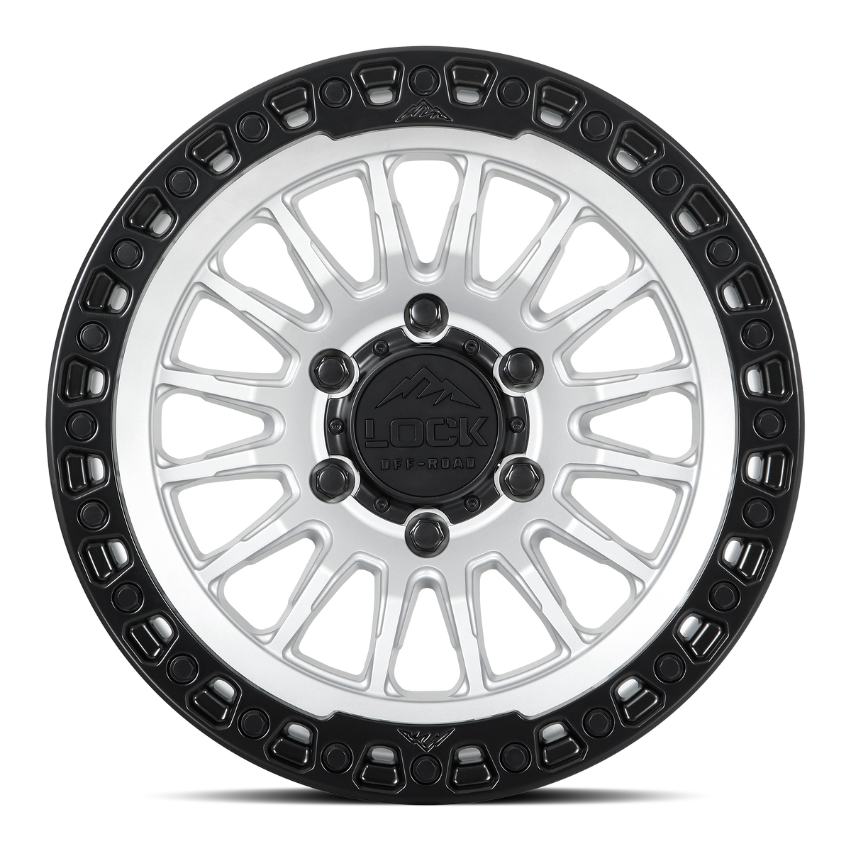 GRIT- MATTE SILVER W MATTE BLACK RING – Lock Off-Road Wheels