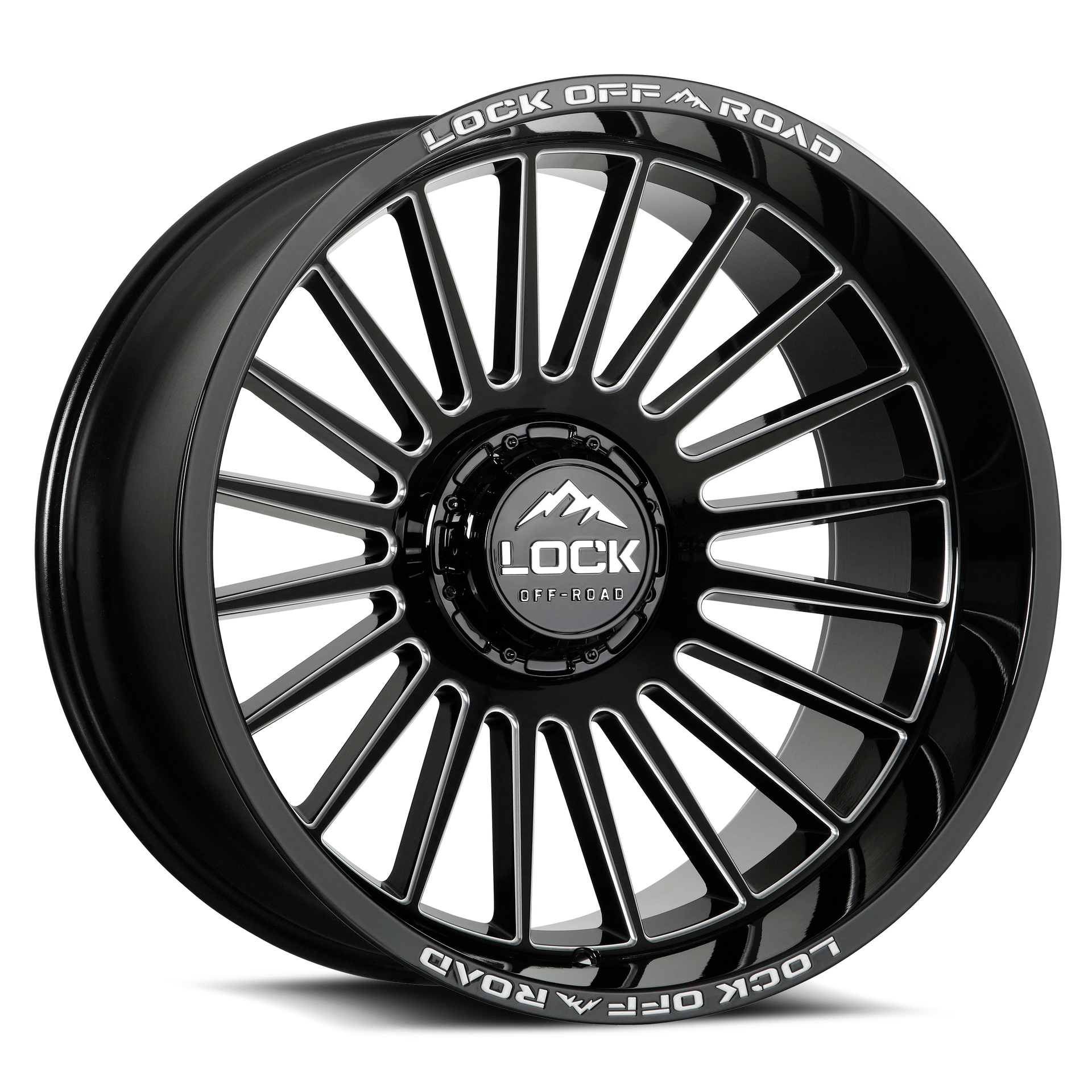 INVASION - GLOSS BLACK MILLING – Lock Off-Road Wheels