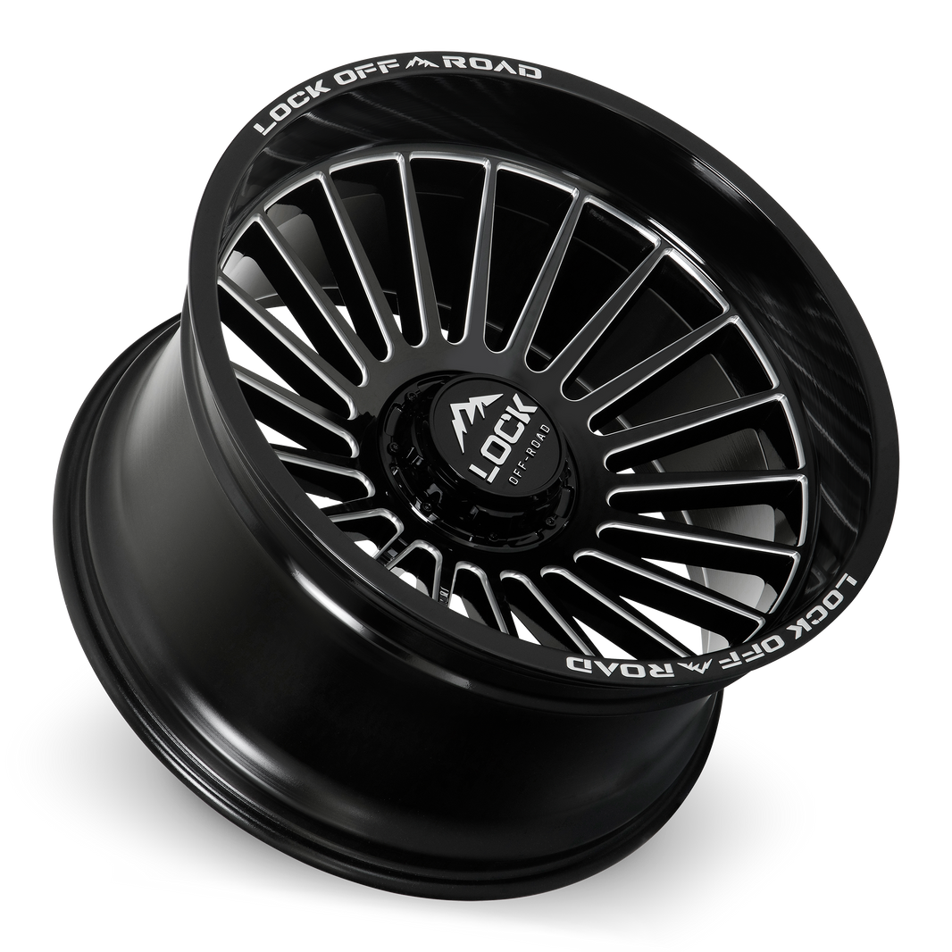 INVASION - GLOSS BLACK MILLING – Lock Off-Road Wheels