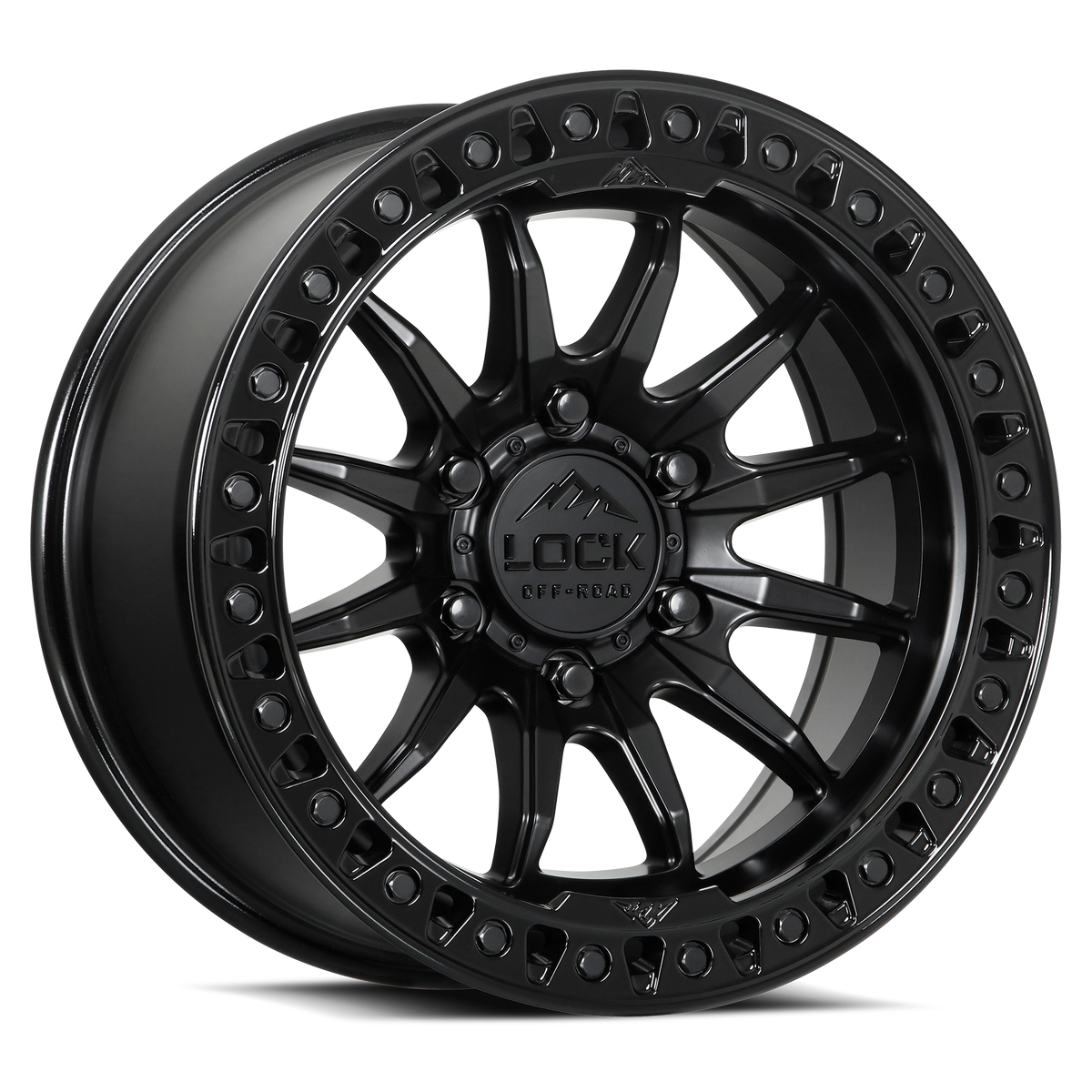 Trail Matte Black Gloss Ring – Lock Off-Road Wheels