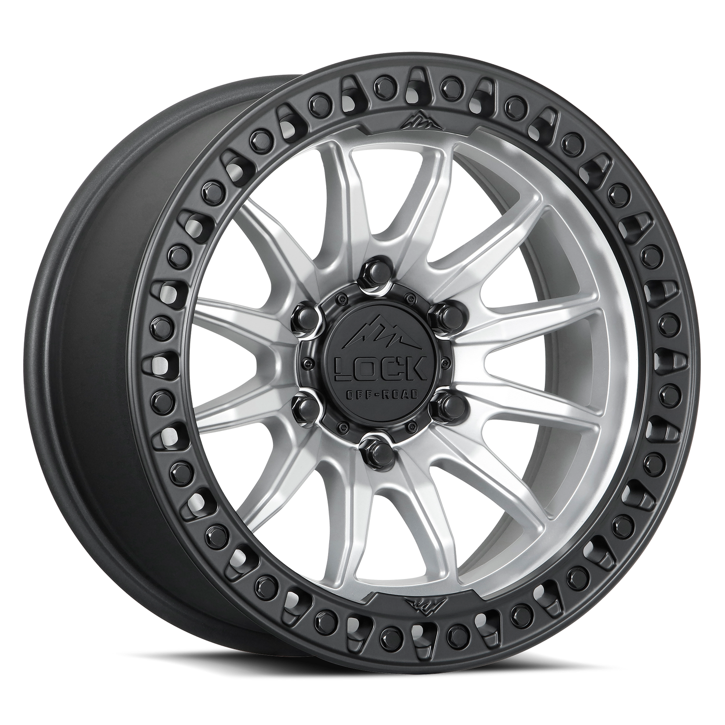 TRAIL- MATTE SILVER W MATTE BLACK RING – Lock Off-Road Wheels TRAIL- MATTE SILVER W MATTE BLACK RING – Lock Off-Road Wheels