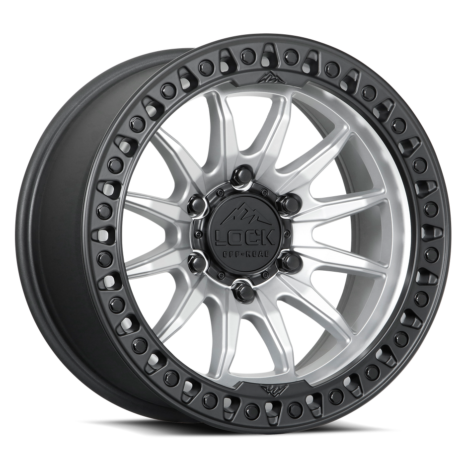TRAIL- MATTE SILVER W MATTE BLACK RING – Lock Off-Road Wheels